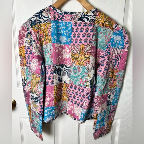 Alix of Bohemia Cotton Paisley Lola Patchwork Lightweight Quilted Jacket M - Picture 8 of 11